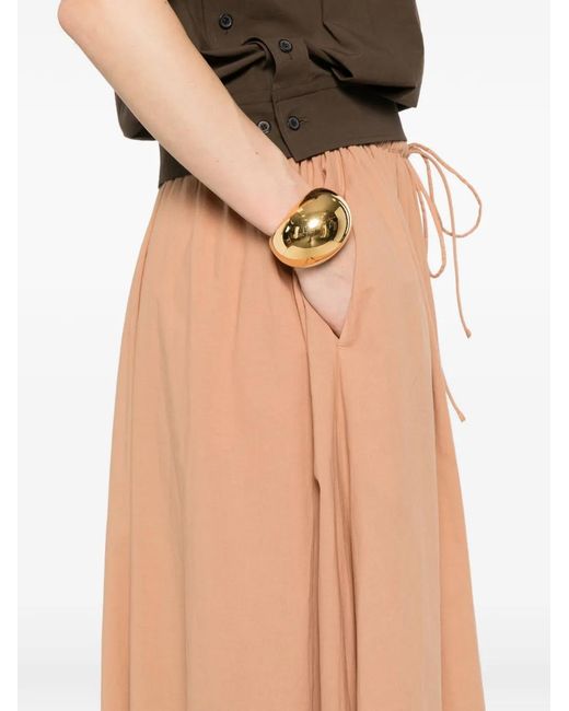 By Malene Birger Pink Drawstring-Waist Maxi Skirt