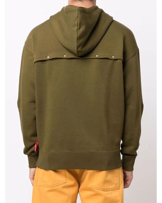 Camper Green Logo-Patch Drawstring Hoodie