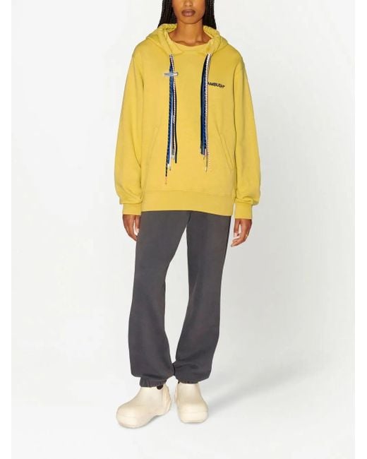 Ambush Yellow Multicord-Drawstring Organic Cotton Hoodie