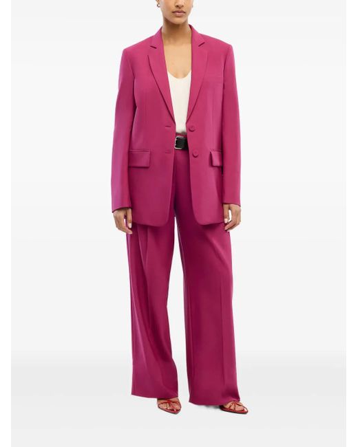 Another Tomorrow Purple Single-Breasted Blazer