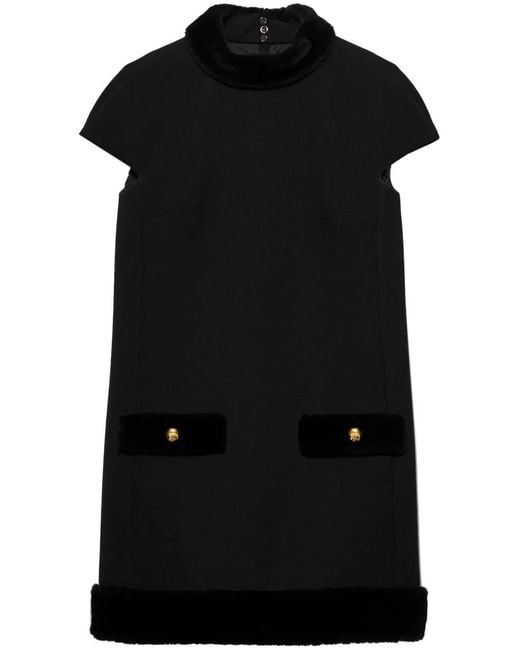 Prada Black Natté Mini Dress