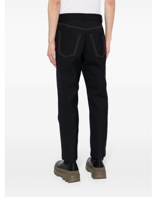 Pantalon slim à fines rayures Sacai pour homme en coloris Black