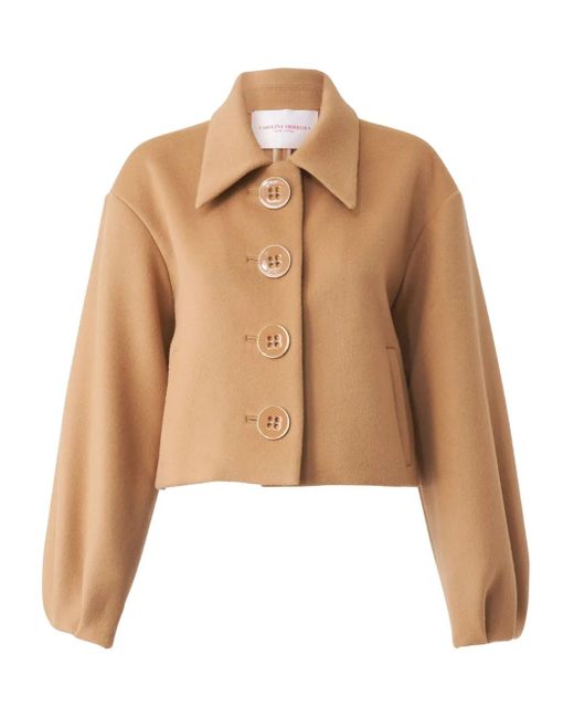 Giacca Crop di Carolina Herrera in Natural