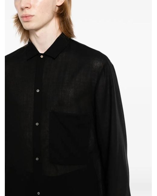 Ma+ Black Chemise En Laine for men