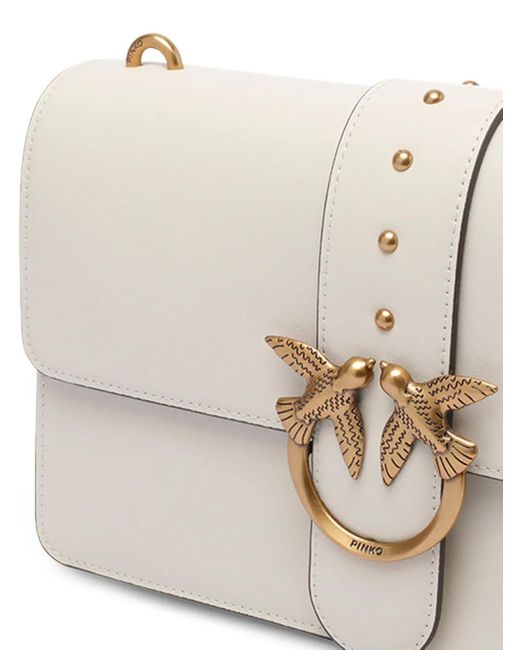 Pinko Natural Medium Classic Love One Shoulder Bag
