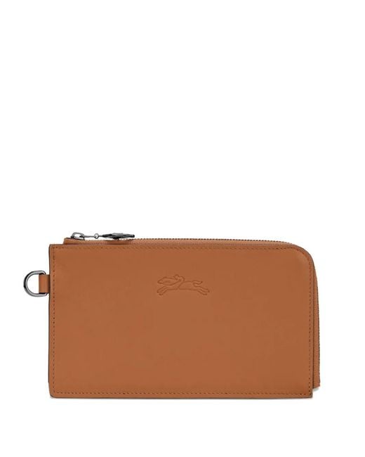 Longchamp Brown Le Pliage Xtra Embossed Zip Pouch