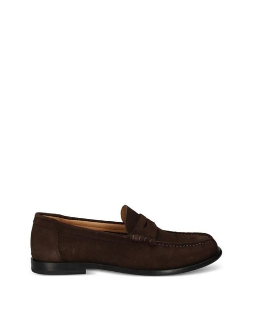 Boss White Penny Loafers for men