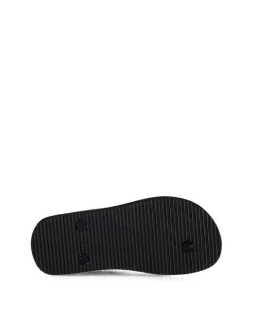 Versace Jeans Couture White Logo-Print Flip-Flops