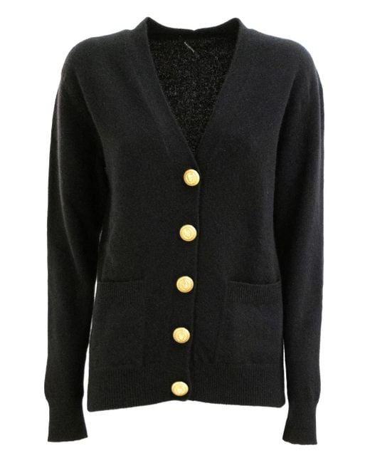 Cardigan A Maniche Lunghe di Balmain in Black