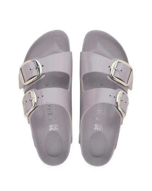 Birkenstock White Arizona Buckle Sandals