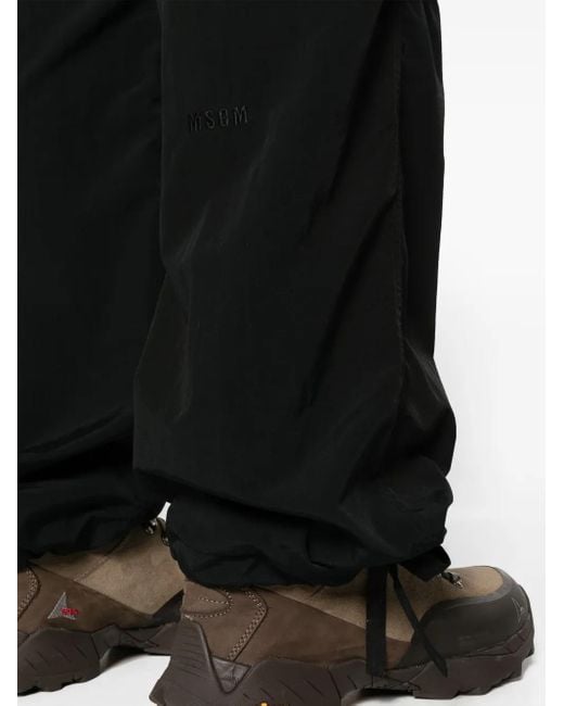 MSGM Black Trousers for men
