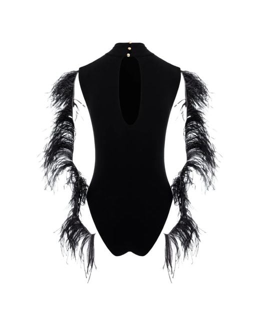 MANURI Black Dolly Bodysuit