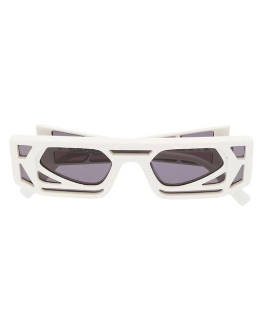 Kuboraum White Oversized Square-Frame Sunglasses
