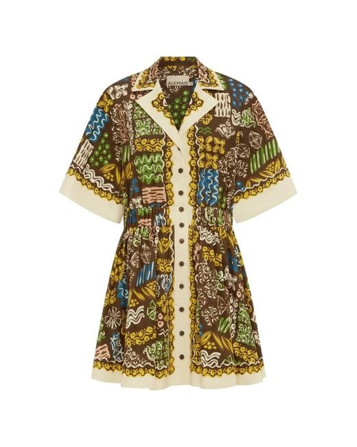 ALÉMAIS Yellow Minnie Mini Dress
