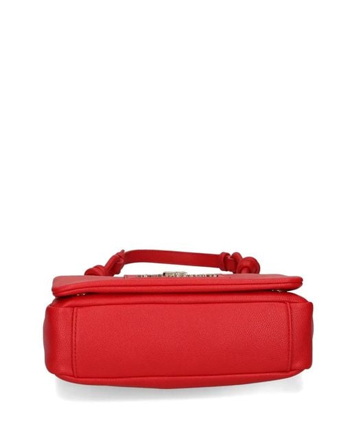 Love Moschino Red Sac Porté Épaule À Plaque Logo