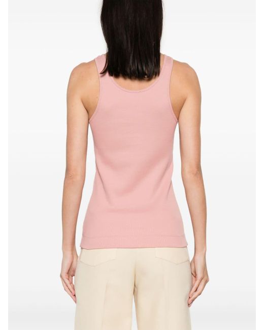 By Malene Birger Pink Anisa Ribbed Tank Top
