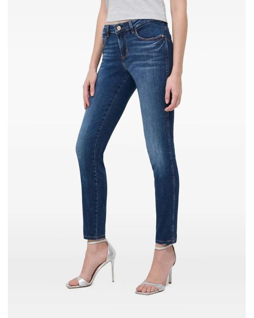 Guess Blue Triangle-Logo Jeans