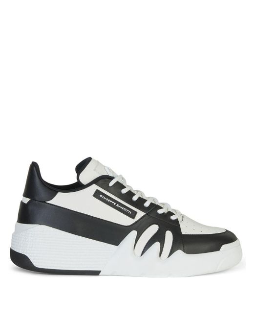 Giuseppe Zanotti Leer Talon Low-top Sneakers in het Wit voor heren - Lyst
