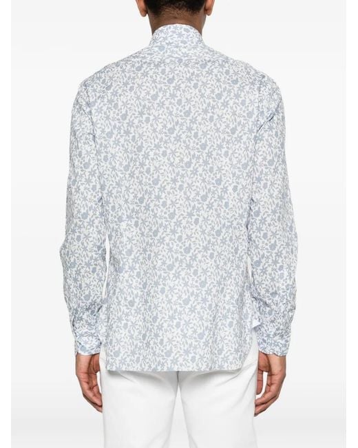 Barba Napoli White Dandy Life Floral Shirt for men