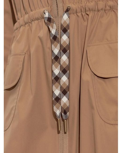 Moncler Natural Robe Mi-Longue Zippée À Lien De Resserrage