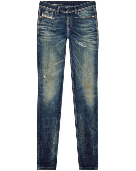 DIESEL Blue 1979 Sleenker 09h77 Skinny Jeans for men