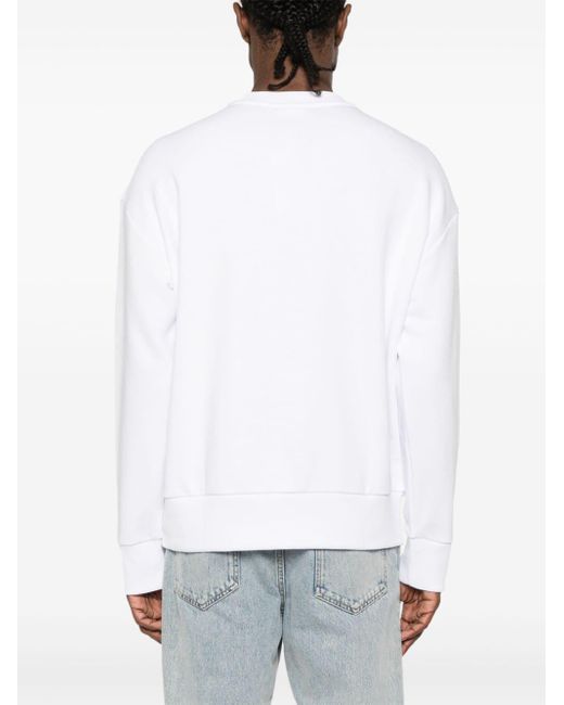 Calvin Klein Sweatshirt mit Logo-Print in White für Herren