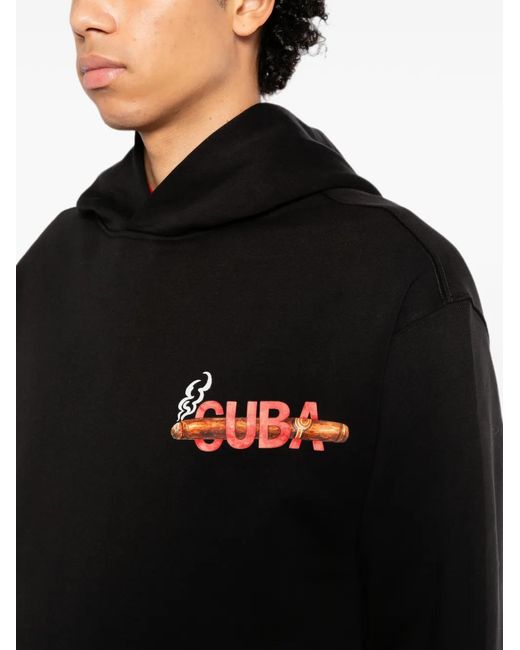 Melt Black Graphic-Print Pouch-Pocket Hoodie for men
