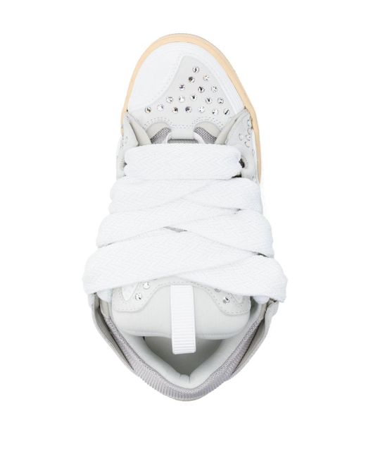 Sneakers Curb con strass di Lanvin in White