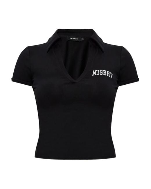 M I S B H V Vネック トップ Black