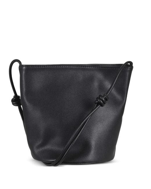 LA PISCINE Black Knot Detail Shoulder Bag