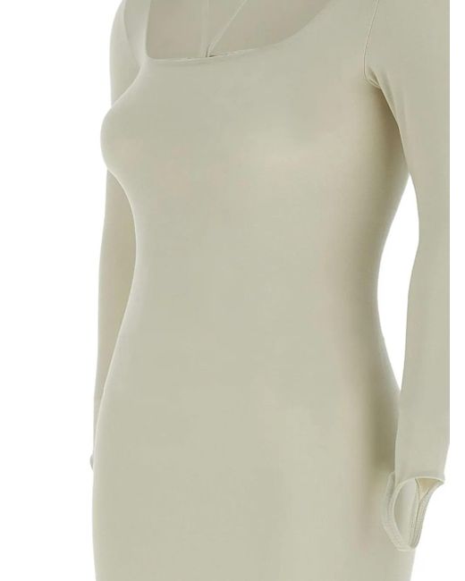 ANDREADAMO Natural Long Sleeve Dress