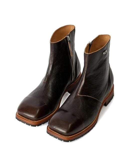 Our Legacy Brown Engine Zip Boots for men