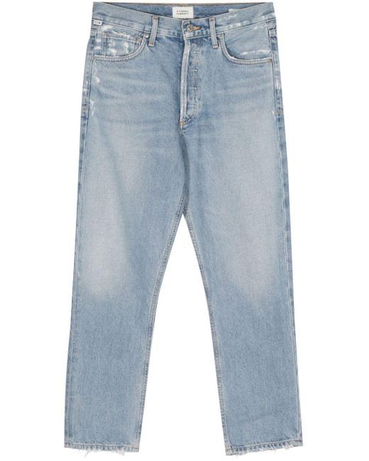 Citizens of Humanity Blue Charlotte Cotton Cropped Jeans