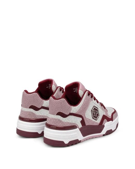 Philipp Plein Purple Low-Top Predator V2 Strass Sneakers for men