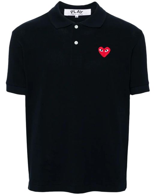 COMME DES GARÇONS PLAY Black Cotton Polo Shirt