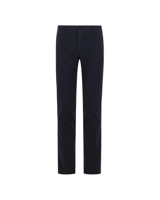 Incotex Blue Twill Trousers for men