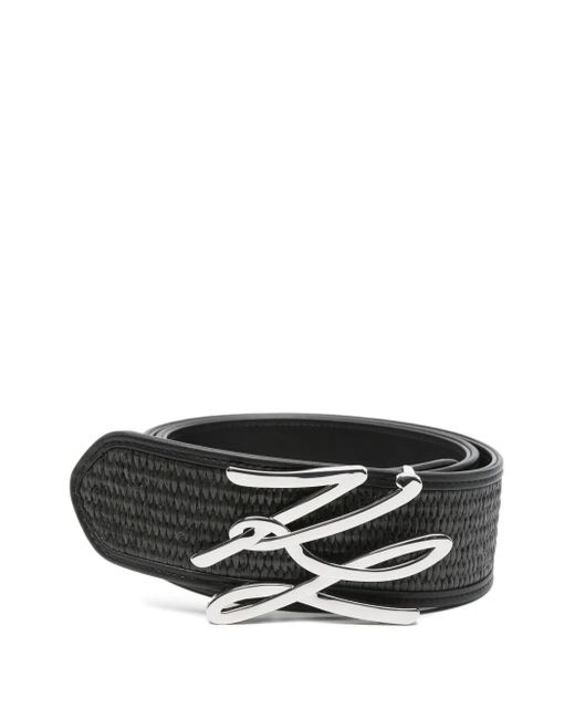 Karl Lagerfeld ウーブンベルト Black