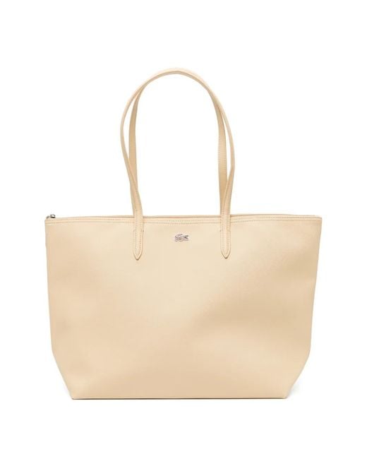 Lacoste Natural Zipped Tote Bag