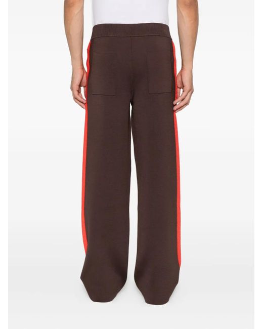 Wales Bonner Brown Side-Stripe Trousers for men