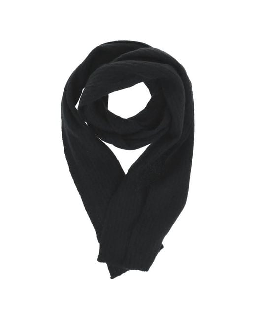 Roberto Collina Black Gerippter Strickschal