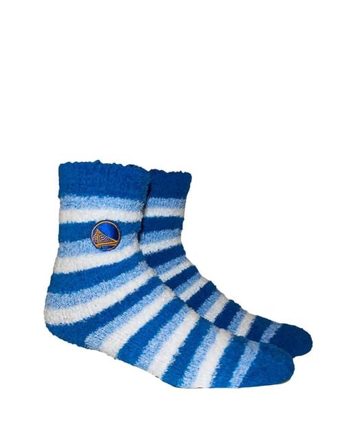 Stance Blue Nba Gs Warriors Fuzzy Steps Socks