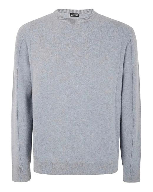 メンズ Zegna ラウンドネック プルオーバー Gray