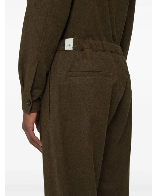 Jil Sander Tapered-Hose Mit Logo-Patch in Green für Herren