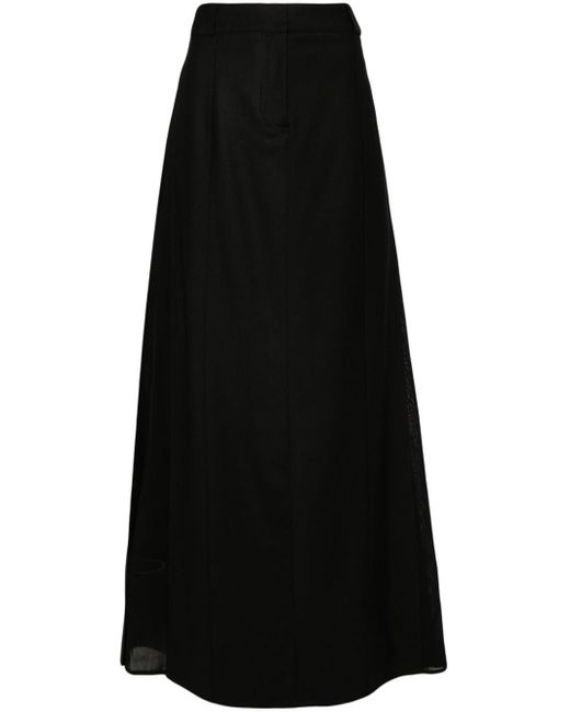 Victoria Beckham Black Tailored Maxi Skirt