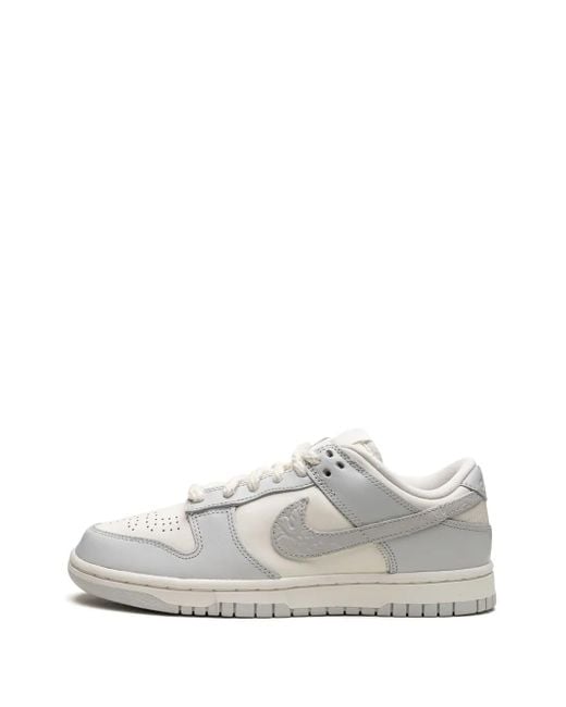 Nike White Dunk Low "Needlework" Sneakers