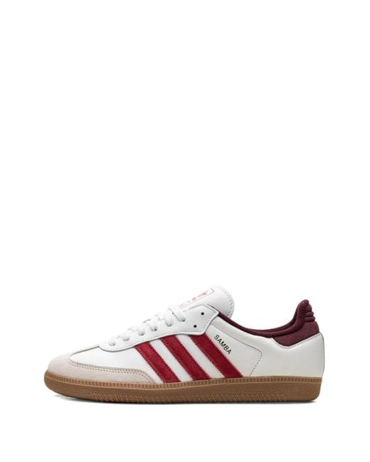 Adidas White Samba Og "Core/Better Scarlet/Shadow" Sneakers for men