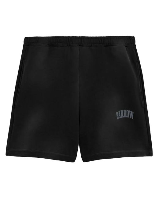 Barrow Black Logo-Print Shorts