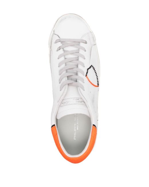 Zapatillas Prsx con aplique del logo Philippe Model de hombre de color White