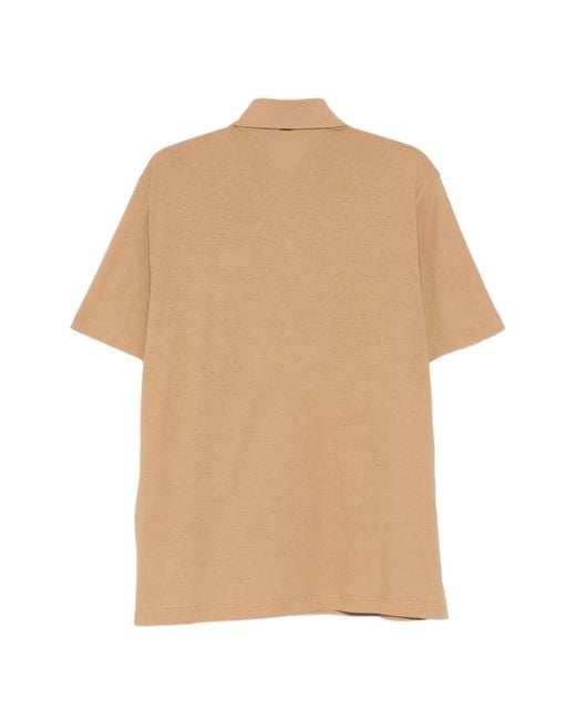 Herno Natural Polo À Col Rayé for men