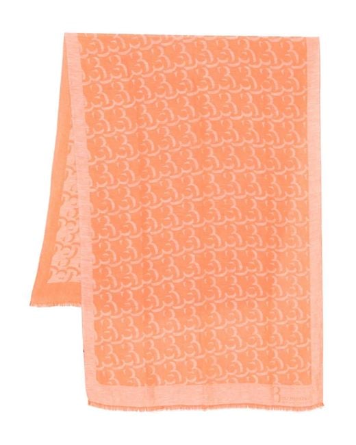Billionaire Orange Écharpe À Logo Imprimé for men